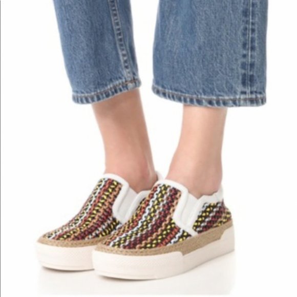 Ash Shoes - Ash Cali Multicolored Woven Slip On Trainer, 38
